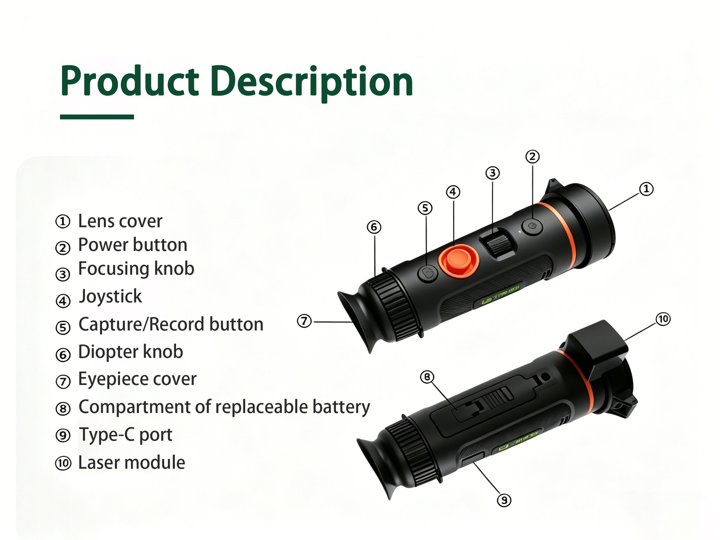 Thermal imaging  monocular telescope